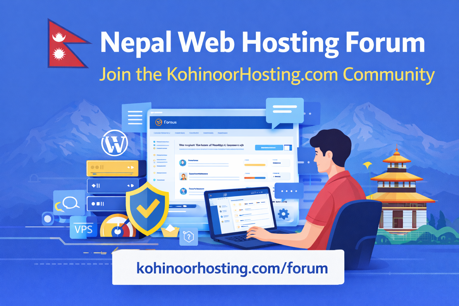 Nepal Web Hosting Forum – Join KohinoorHosting.com to discuss hosting, domains, and website building with Nepali web developers.